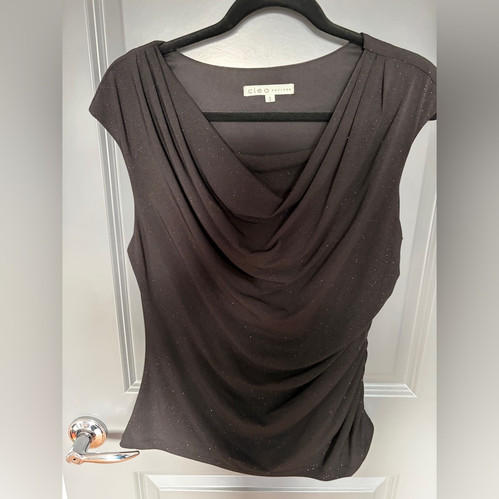 Cleo black sparkly Sleeveless Blouse
